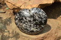 Polished Merlinite Gabbro Heart & Sphere  x 2 From Ambatondrazaka, Madagascar - TopRock