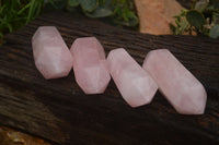 Polished Double Terminated Pink Rose Quartz Points  x 4 From Ambatondrazaka, Madagascar - TopRock