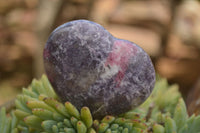 Polished Purple Lepidolite Hearts  x 6 From Madagascar - TopRock