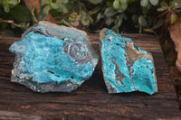 Natural Blue Silica Chrysocolla Specimens  x 2 From Congo - Toprock Gemstones and Minerals 