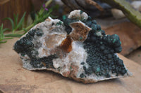 Natural Rare Ball Malachite On Drusy Quartz & Dolomite Matrix  x 1 From Congo - Toprock Gemstones and Minerals 