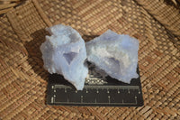 Natural Etched Blue Chalcedony Specimens  x 12 From Nsanje, Malawi