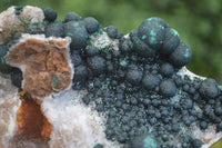 Natural Rare Ball Malachite On Drusy Quartz & Dolomite Matrix  x 1 From Congo - Toprock Gemstones and Minerals 