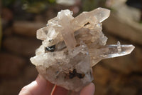 Natural Smokey Quartz Clusters  x 4 From Madagascar