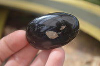 Polished Schorl Black Tourmaline Galet / Palm Stones x 20 From Madagascar