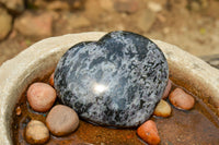 Polished Merlinite Gabbro Heart & Sphere  x 2 From Ambatondrazaka, Madagascar - TopRock