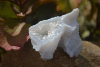 Natural Etched Blue Chalcedony Specimens  x 12 From Nsanje, Malawi