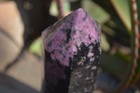 Polished Pink & Black Rhodonite Point x 1 From Madagascar