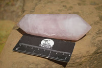 Polished Double Terminated Pink Rose Quartz Points  x 4 From Ambatondrazaka, Madagascar - TopRock