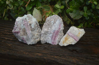 Natural Rubellite Pink Tourmaline Matrix Specimens x 3 From Karibib, Namibia