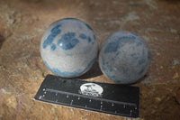 Polished Blue Spotted Spinel Quartz Spheres  x 6 From Madagascar - Toprock Gemstones and Minerals 