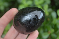 Polished Schorl Black Tourmaline Eggs  x 6 From Madagascar - Toprock Gemstones and Minerals 