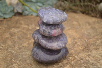 Polished Purple Lepidolite Hearts  x 6 From Madagascar - TopRock