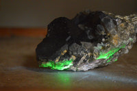 Natural Schorl Black Tourmaline Specimens With Hyalite Opal x 2 From Erongo Mountains, Namibia - TopRock