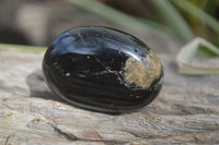 Polished Schorl Black Tourmaline Galet / Palm Stones x 20 From Madagascar