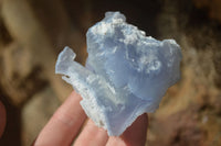 Natural Etched Blue Chalcedony Specimens  x 12 From Nsanje, Malawi