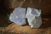 Natural Etched Blue Chalcedony Specimens  x 12 From Nsanje, Malawi