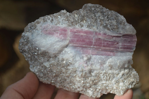 Natural Rubellite Pink Tourmaline Matrix Specimens x 3 From Karibib, Namibia