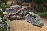 Natural Drusy Coated Ball Malachite On Dolomite Specimens  x 2 From Likasi, Congo