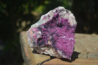 Natural Extra Large Deep Pink Salrose With Black Heterogonite  x 1 From Kakanda, Congo - Toprock Gemstones and Minerals 