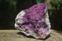 Natural Extra Large Deep Pink Salrose With Black Heterogonite  x 1 From Kakanda, Congo - Toprock Gemstones and Minerals 