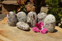 Polished Pink Tourmaline Rubellite Standing Free Forms  x 6 From Madagascar - TopRock