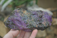 Natural Medium Purple Stichtite & Green Serpentine Cobbed Pieces  - Sold per 2 kg (10-14 pieces) - From Barberton, South Africa - TopRock