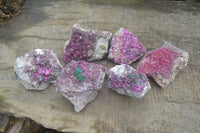 Natural Pink Salrose Cobaltion Dolomite Specimens With Ball Malachite  x 6 From Congo - Toprock Gemstones and Minerals 