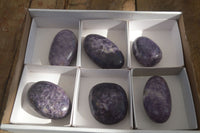 Polished Purple Lepidolite Free Forms  x 6 From Zimbabwe