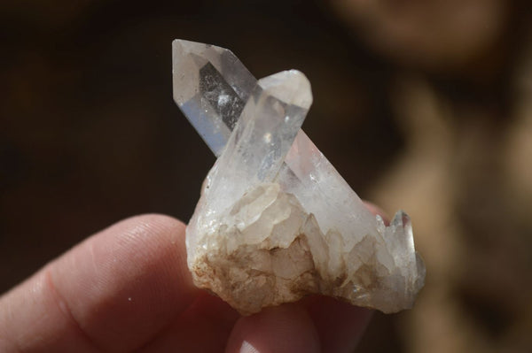 Natural Small Mixed Quartz Clusters  x 35 From Madagascar