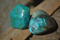 Polished Blue Shattuckite Free Forms  x 12 From Kaokoveld, Namibia - Toprock Gemstones and Minerals 