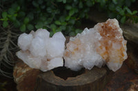 Natural White Spirit Quartz Clusters  x 2 From Boekenhouthoek, South Africa - Toprock Gemstones and Minerals 