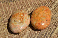 Polished Peachy Runestone Feldspar Gallets x 12 From Kings Ranch, Zimbabwe - TopRock