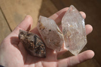 Polished Rare Inclusion Quartz Points x 6 From Madagascar