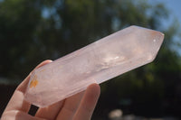 Polished Double Terminated Pink Rose Quartz Points  x 4 From Ambatondrazaka, Madagascar - TopRock