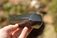 Polished Double Terminated Black Basalt Points  x 3 From Madagascar - TopRock