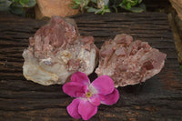 Natural Red Hematoid Quartz Specimens x 2 From Karoi, Zimbabwe - TopRock