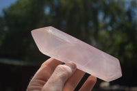 Polished Double Terminated Pink Rose Quartz Points  x 4 From Ambatondrazaka, Madagascar - TopRock