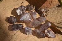 Natural Smokey Amethyst Crystals  x 12 From Chiredzi, Zimbabwe