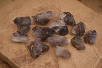 Natural Window Amethyst Crystal Specimens  x 12 From Chiredzi, Zimbabwe