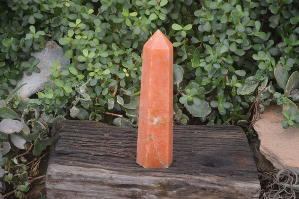 Polished Orange Twist Calcite Tower x 1 From Maevantanana, Madagascar