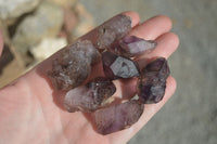 Natural Small Smokey Amethyst Crystals  x 24 From Chiredzi, Zimbabwe - Toprock Gemstones and Minerals 