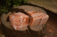 Natural New Sunset Orange Calcite Specimens  x 12 From Spitzkop, Namibia