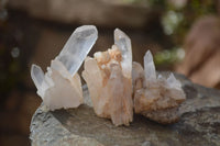 Natural Small Mixed Quartz Clusters  x 35 From Madagascar