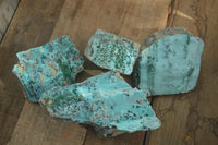 Natural Drusy Chrysocolla & Malachite Dolomite Specimens x 4 From Congo