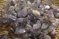 Natural Mini Smokey Window Amethyst Crystals  x 1 Kg Lot From Chiredzi, Zimbabwe