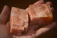 Natural New Sunset Orange Calcite Specimens  x 12 From Spitzkop, Namibia