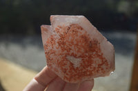 Natural Etched Hematoid Quartz Crystals  x 12 From Ambositra, Madagascar