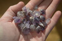 Natural Mini Smokey Window Amethyst Crystals  x 1 Kg Lot From Chiredzi, Zimbabwe