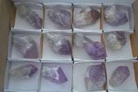 Polished Single Jacaranda Amethyst Crystals  x 12 From Zambia - Toprock Gemstones and Minerals 